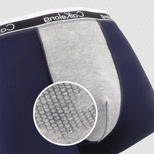 Solid Color Cotton Men's Mid Waist Normal Type Panties Suitable For All Seasons