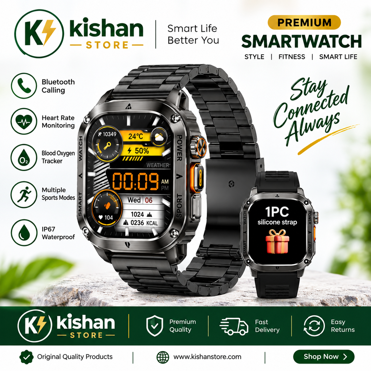 KISHANX X10 Pro Smartwatch – Premium Metal Edition